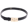 Belt CHANEL t 70 in leather and buckle symbols