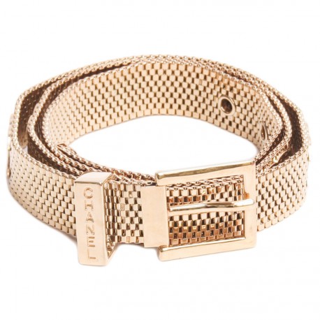 Ceinture CHANEL T 70 tressée dorée