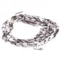 CHANEL T 85 bike chain belt in silver metal