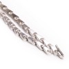 CHANEL T 85 bike chain belt in silver metal