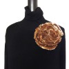 Large pin CHANEL Camellia bronze sequined