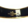 Bracelet HERMEs large en émail et métal doré à l'or fin