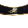 Large HERMES bracelet in black enamel and gilt gold metal