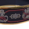 Large HERMES bracelet in black enamel and gilt gold metal