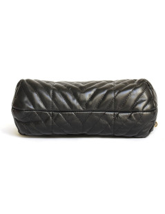 Sac LANVIN modèle "Happy" en cuir matelassé noir 