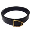 Ceinture HERMES en cuir noir vintage