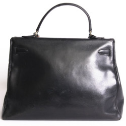 Sac Kelly 35 HERMES vintage en box noir