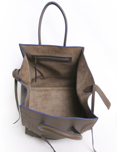 Bag "phantom square" CELINE leather oakum and blue borders