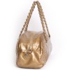 CHANEL gold leather aged "bowling" bag