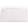 Kelly HERMES white calf epsom leather pouch