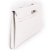 Kelly HERMES white calf epsom leather pouch