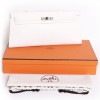 Kelly HERMES white calf epsom leather pouch