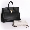 Birkin 40 HERMES black calf epsom leather