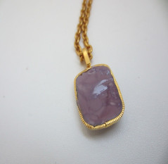 Mixed MARGUERITE of VALOIS purple glass pendant necklace