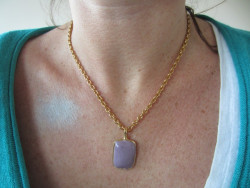 Mixed MARGUERITE of VALOIS purple glass pendant necklace