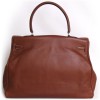 Kelly Relax HERMES leather bag smooth Fawn silkim