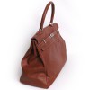 Kelly Relax HERMES leather bag smooth Fawn silkim