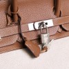 Birkin 35 HERMÈS canvas and leather togo gold