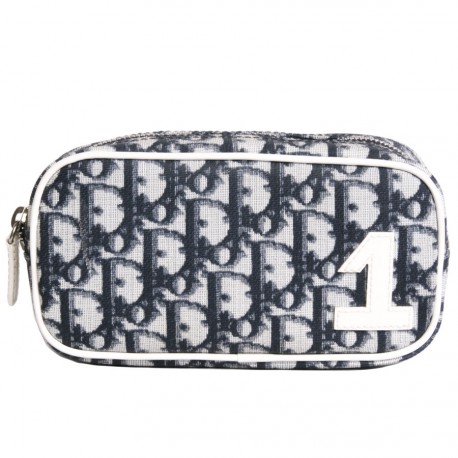 Pochette "n°1" DIOR en tissu monogram bleu