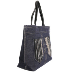 Sac à main GIVENCHY en denim bleu reflets dorés