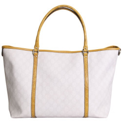 Sac  cabas GUCCI en cuir et toile enduite