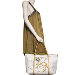 Sac  cabas GUCCI en cuir et toile enduite