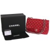 CHANEL Jumbo red patent leather bag