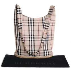 Sac besace BURBERRY en toile imprimé tartan