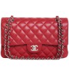 sac Timeless CHANEL en cuir caviar rouge 