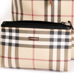 Sac aczc pochette BURBERRY toile tartan