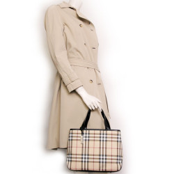 Sac aczc pochette BURBERRY toile tartan