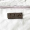 Sac cabas CHANEL en denim bleu et satin duchesse vert d'eau