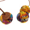 "Little H" necklace leather and multicoloured scarves Hermes