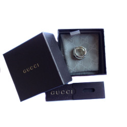 Bague GUCCI taille M en métal argenté