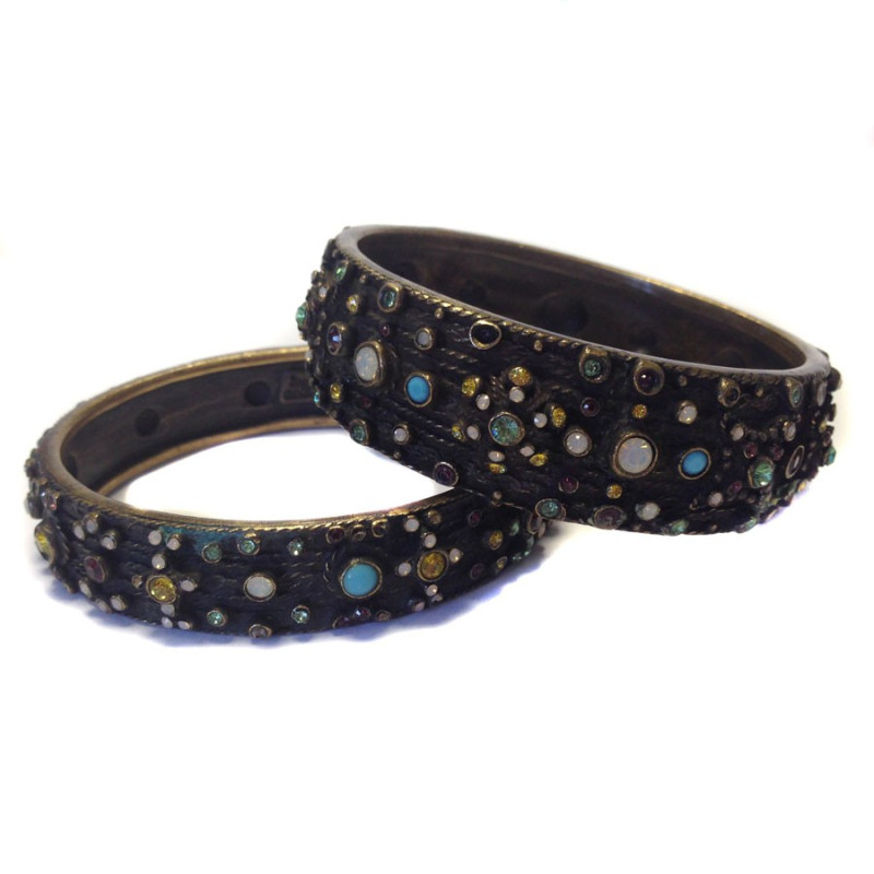 Bracelets  JEAN PAUL GAULTIER sertis de strass et et perles 