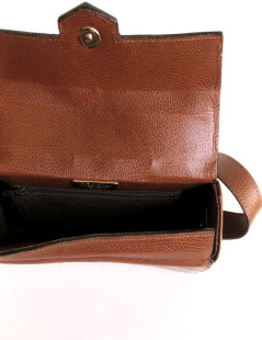 Bag besace REVILLON Brown grained leather