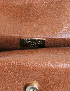 Bag besace REVILLON Brown grained leather