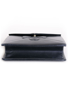 Pochette  YVES SAINT LAURENT en cuir  box bleu