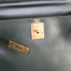 28 leather box green HERMES Kelly bag