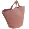 HERMES large tote bag in brown canvas