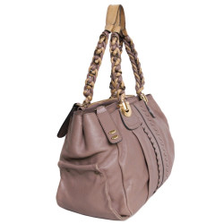 sac CHLOE en cuir rose poudré