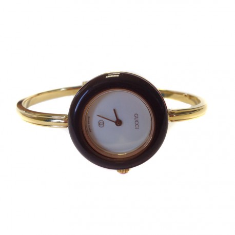 GUCCI Change Bezel Bangle Watch Only Quartz Gold Bangle Authentic used |  eBay