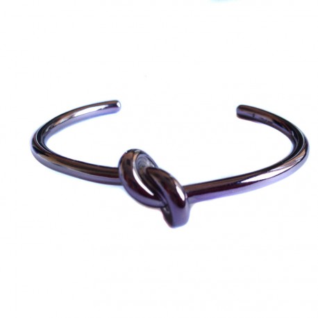 bracelet jonc "knot" CELINE Taille XS violet verni