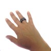 Black CHANEL T53 "coco chanel" ring