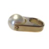 Ring pale golden CHANEL with Pearly bead T53