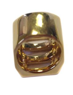 CHLOE ring size 56.5 Golden brass