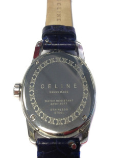 Watch CELINE in steel and bracelet ocean blue croco