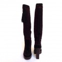 Boots YVES SAINT LAURENT T. 38 two-tone black and brown suede