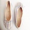 Ballet flats CHANEL t. 38 two-tone blue and white striped canvas