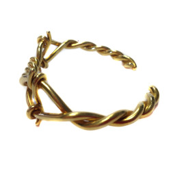 bracelet "twisted" TOM FORD taille S en métal doré torsadé